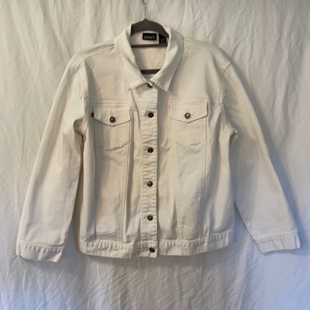 White Chico’s denim Jacket